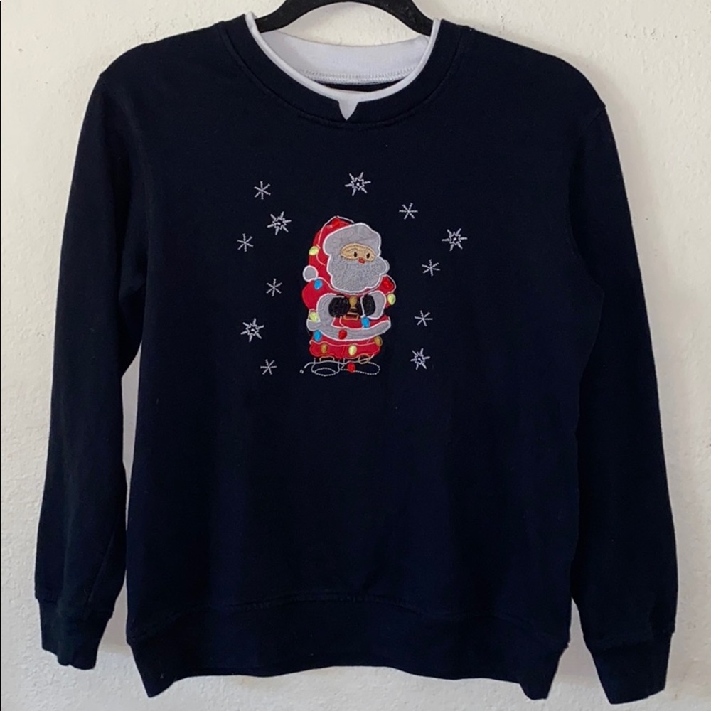 Holiday traditions Santa crew neck sweater